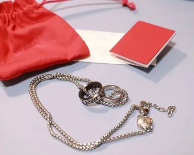 DIESEL ダブルリング ネックレス DX1168