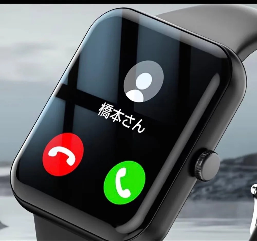 今月値下げスマートウォッチ Bluetooth通話機能付き ブラック 本体 中古