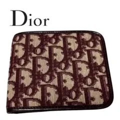 Christian Dior ヴィンテージ トロッター 二つ折り財布 ボルドー