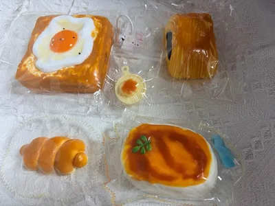 yuyuland 目玉焼き トースト パン系 スクイーズ まとめ売り