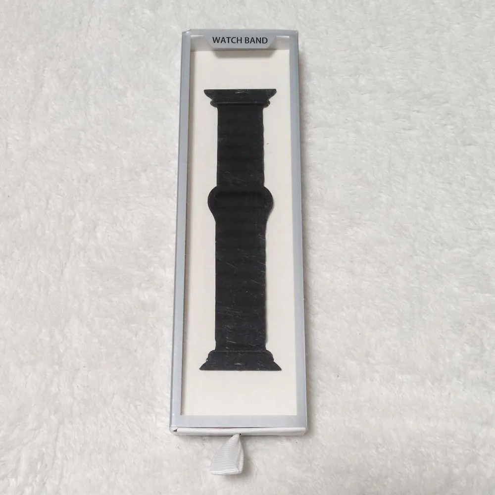 匿名配送✨アップルウォッチバンド ブラック 38mm 磁気バックル シリコン