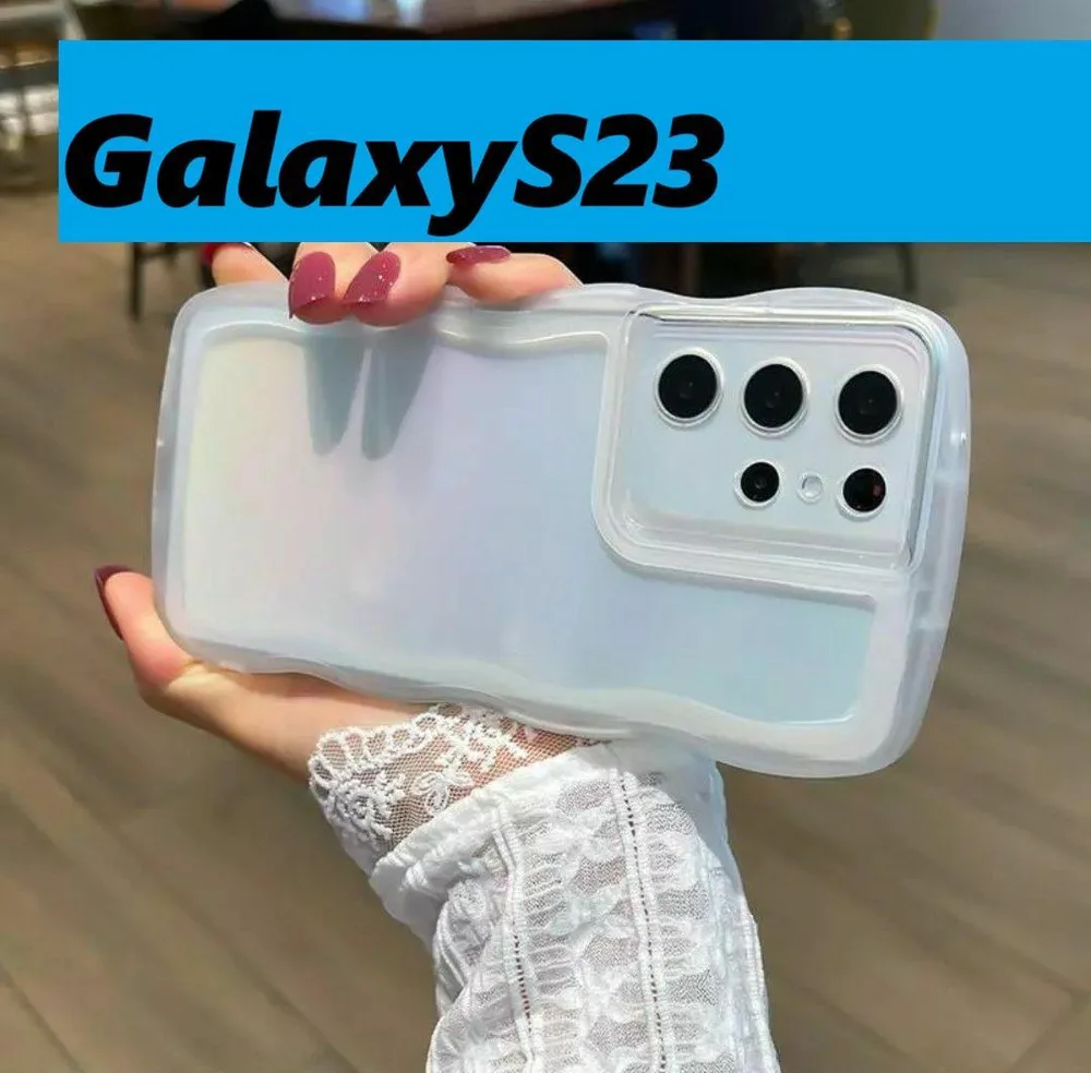 GalaxyS23 なみなみ 可愛いケース Galaxyケース クリア