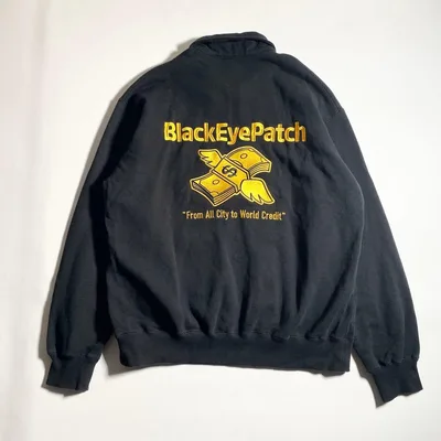 A20331 美品 ブラックアイパッチ 23AW ハーフジップスウェット 黒M