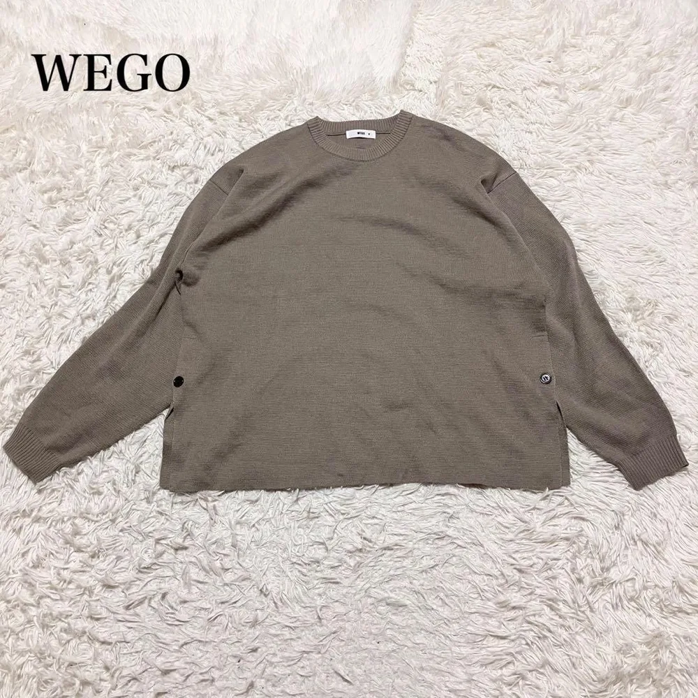 WEGO ニット ウィゴー ウォッシャブル トップス カジュアル シンプル 無地