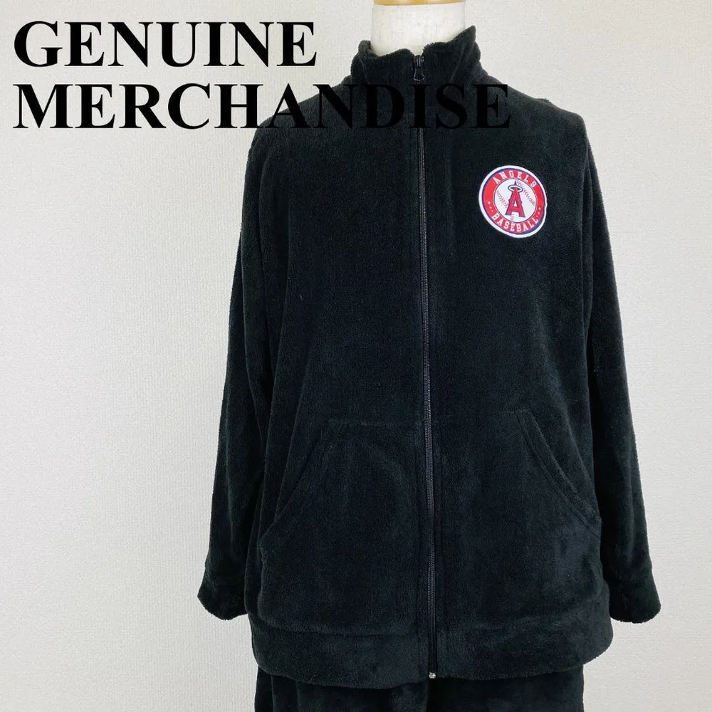GENUINE フリースセットアップ エンゼルス 黒 LL 0246-A