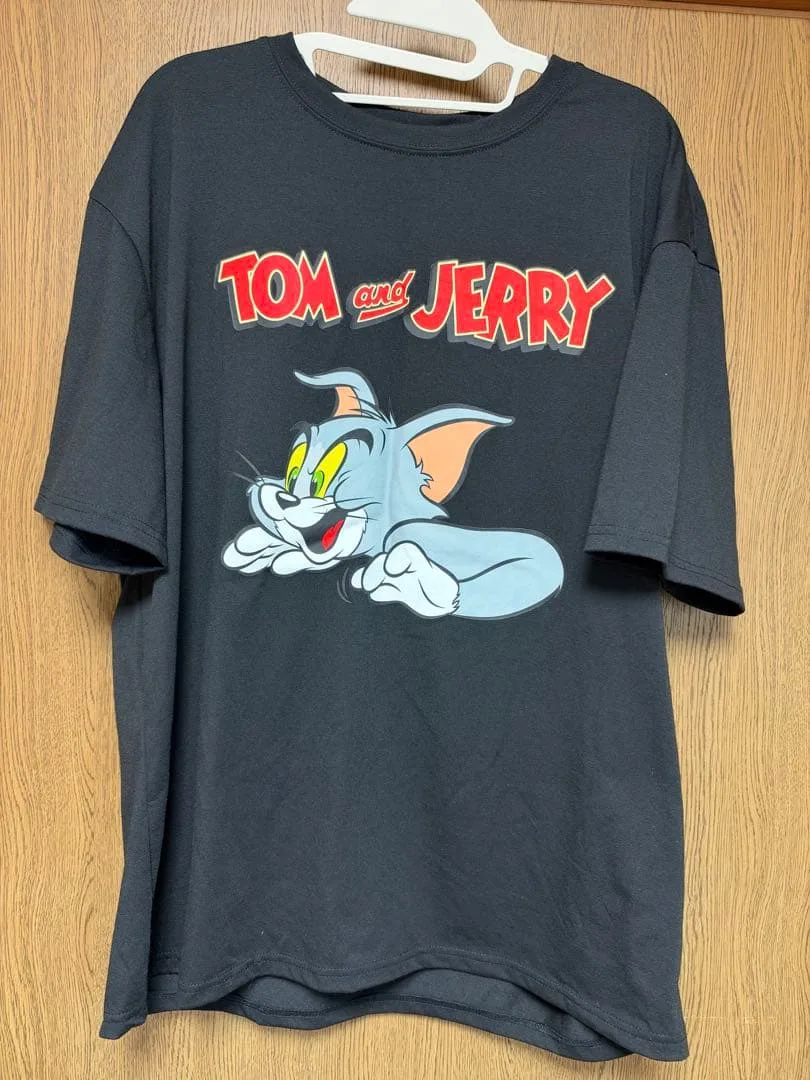 TOM and JERRY トムとジェリー プリントTシャツ ブラック