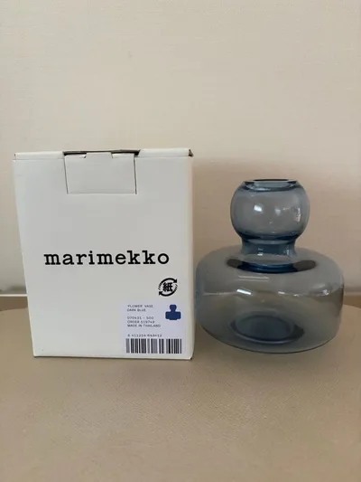 marimekko マリメッコ フラワーベース ブルー
