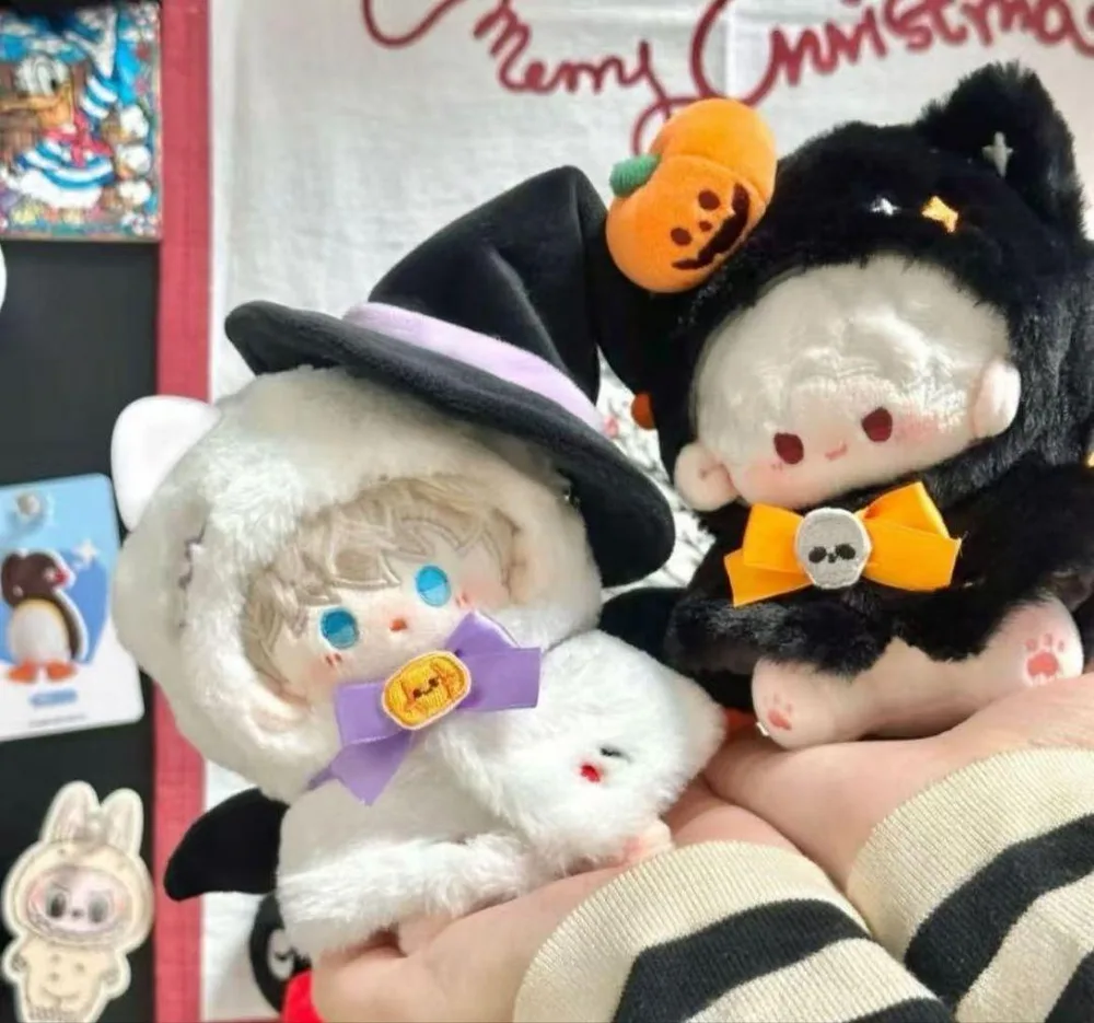 セール中 17〜20cm ぬい服 ハロウィン衣装 黒 白 2色 バラ売り可