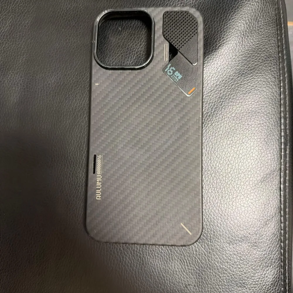 AULUMU iPhone 16 ProMax用スマホケース ブラック