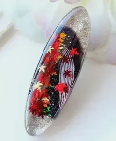 【1842】レジン ヘアクリップ ハンドメイド