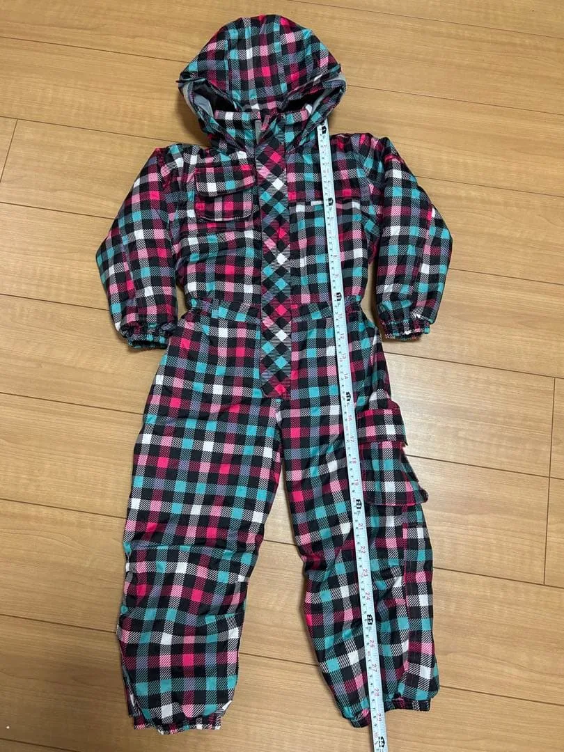 スキーウェア スノーボードウェア 子供用 チェック柄 90つなぎ VAXPOT