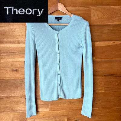 【theory セオリー】クルーネック ニット カーディガン