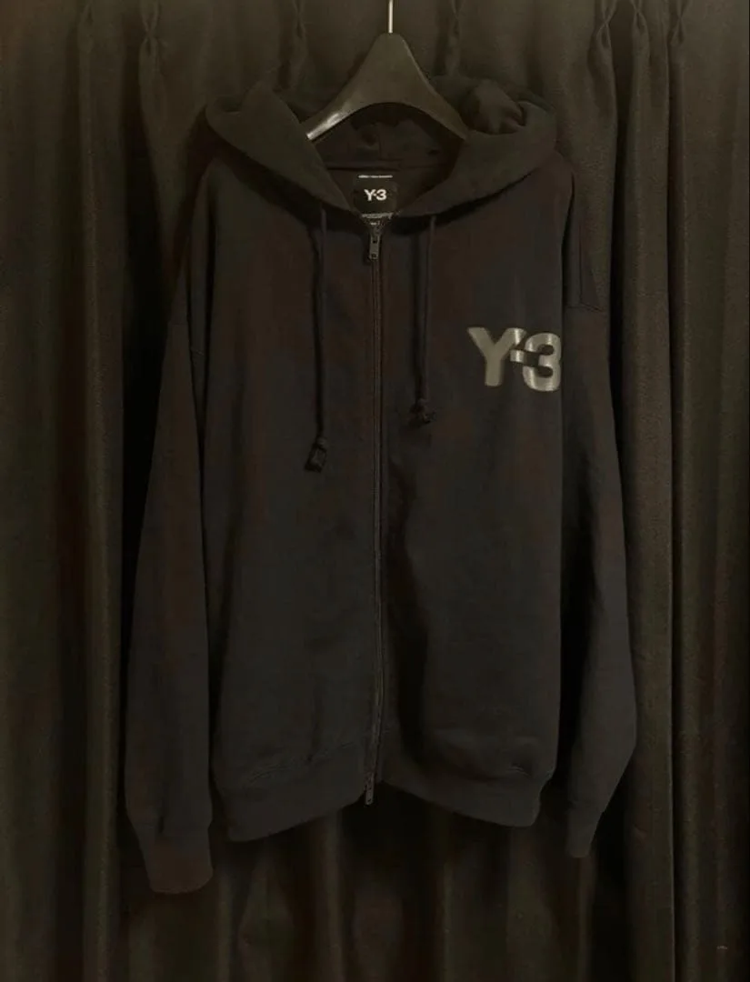 Y-3 ブラックパーカー ダブルジッパー