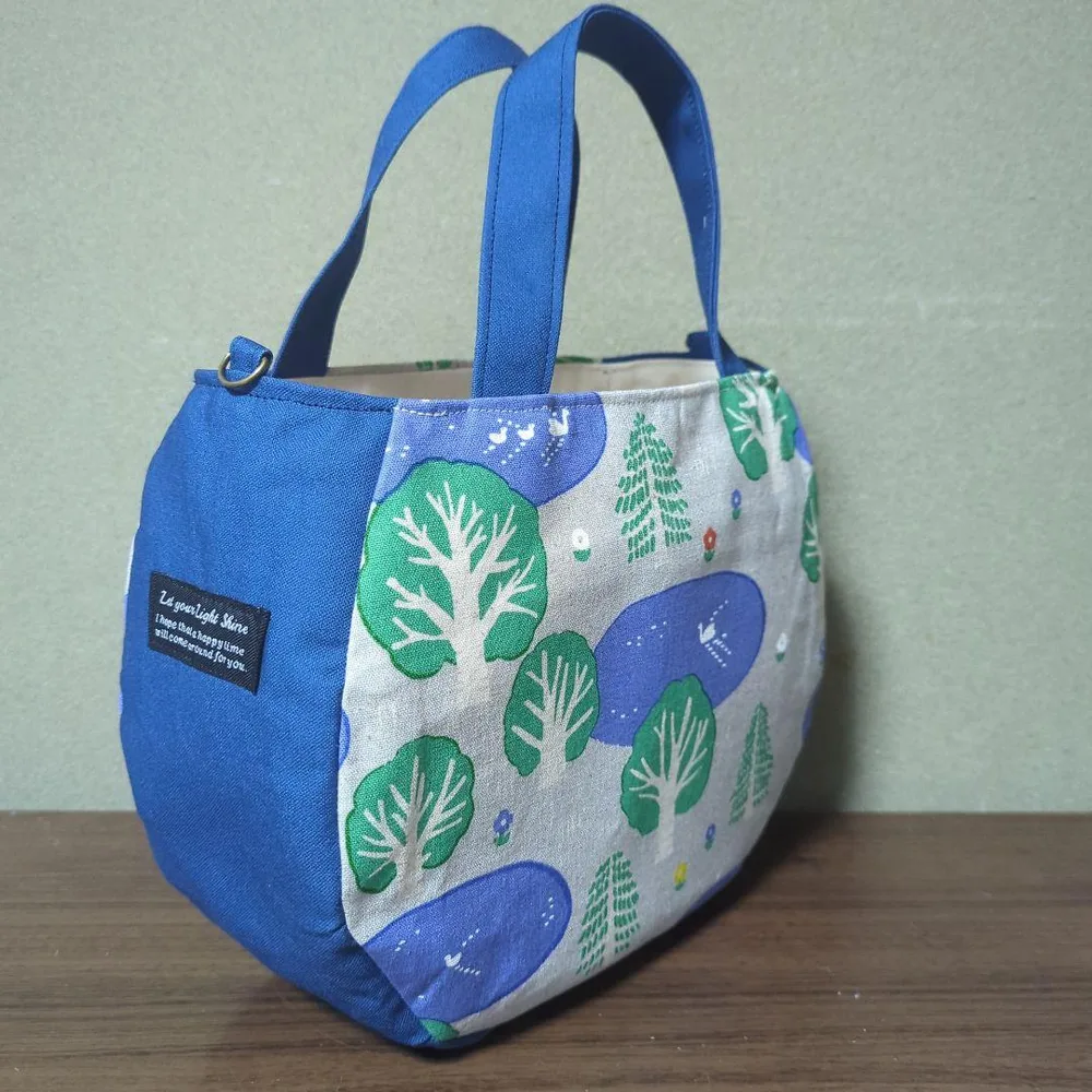 帆布ころりんバッグ トートバッグ ハンドメイド