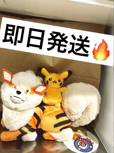 ポケモンセンターオキナワ限定 ぬいぐるみ ウインディ ピカチュウ