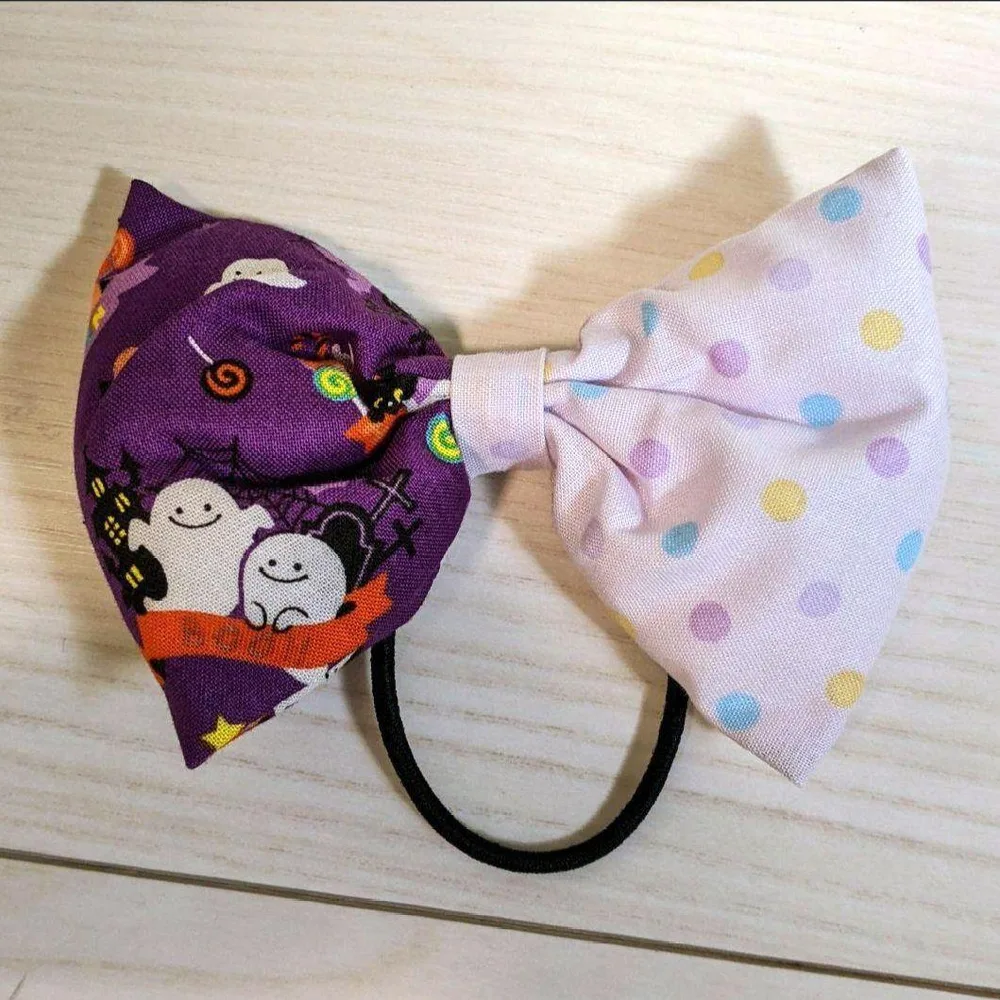 ハロウィンのぷっくりりぼん ヘアゴム