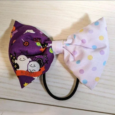 ハロウィンのぷっくりりぼん ヘアゴム