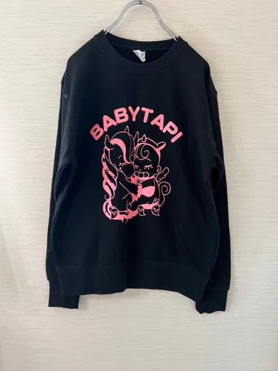 美品ベビタピトレーナー黒お子様にもSサイズ