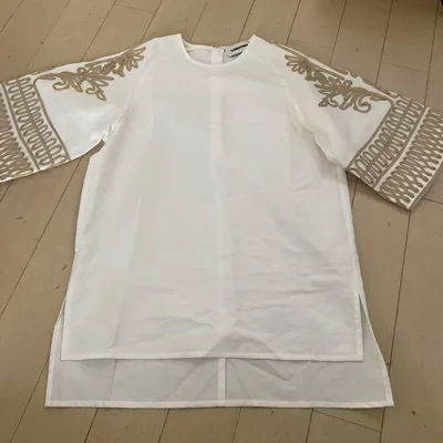 LOKITHO 刺繍デザイン チュニック ホワイト