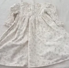 monbebeワンピース 花柄 レース袖 M