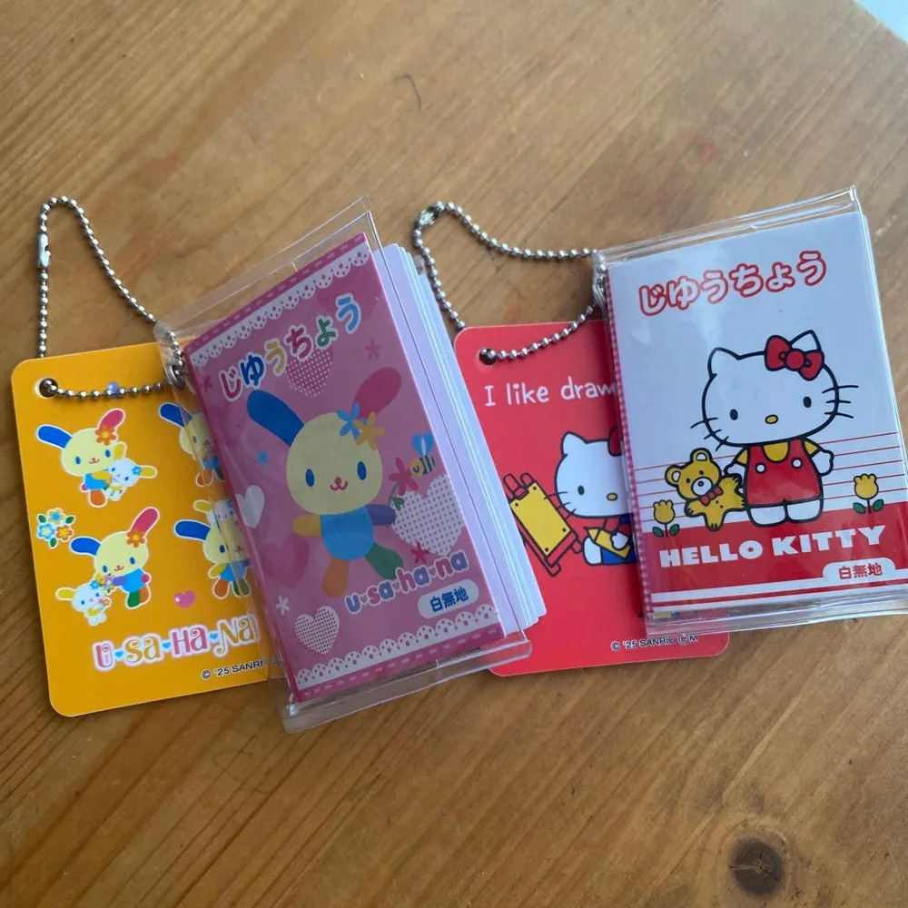 サンリオ じゆうちょう&下じきセットチャーム (ハローキティ&ウサハナ)