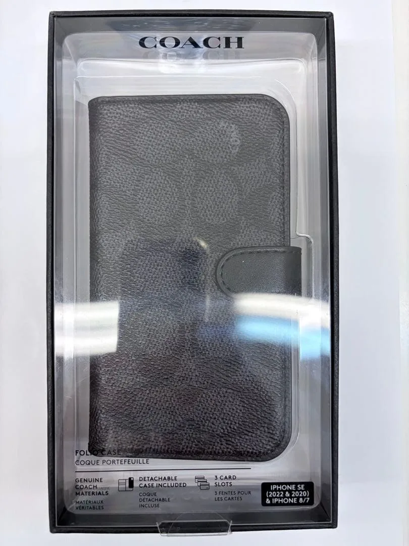 【COACH】iPhone SE/8/7用手帳型ケース