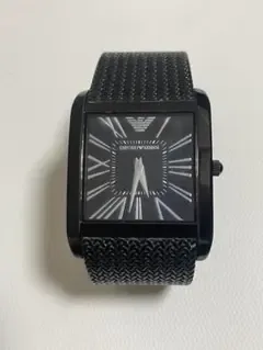 EMPORIO ARMANI スクエア 腕時計 ブラック 電池交換済み