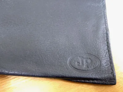 レザー 2つの仕切りがある革製財布、ダークブラウン