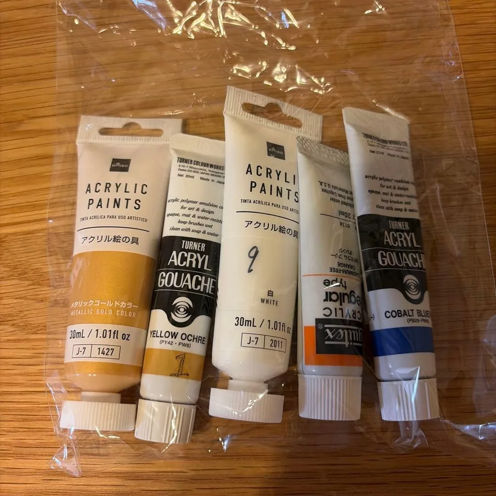 アクリル絵の具 5本セット