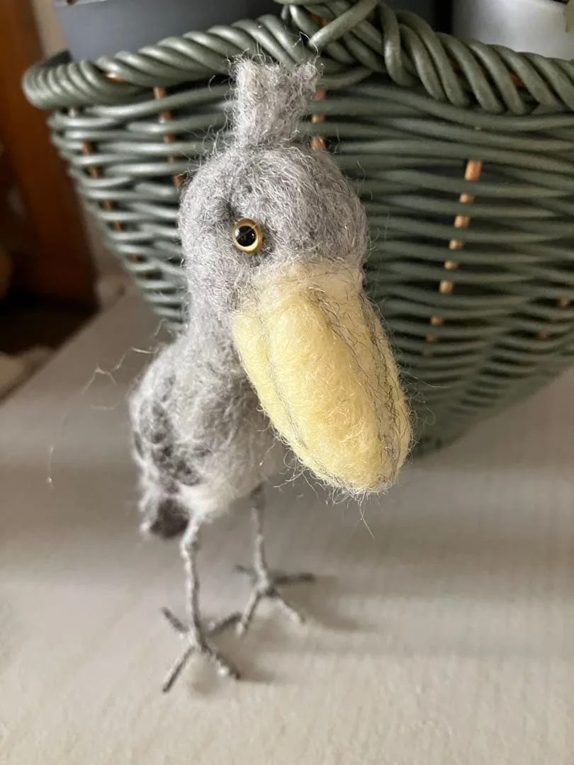 ハシビロコウくん☆うごきません☆羊毛フェルト☆ハンドメイドフィギュア☆