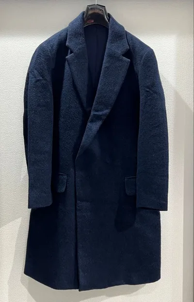 URBAN RESEARCH チェスターコート ダブル ネイビー ブルー 青 紺