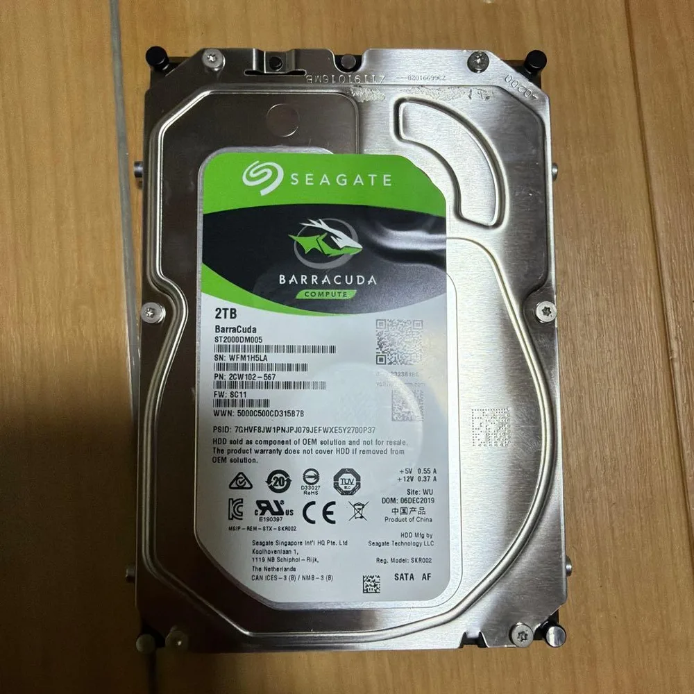 HDD 2TB 3.5インチ 内蔵型 seagate製