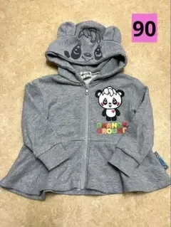 ✨美品✨GRAND GROUND グラグラ パンダ耳付きパーカー 90 女の子