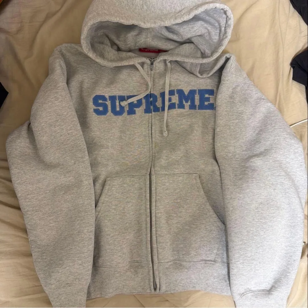 Supreme ジップアップパーカー グレー Mサイズ