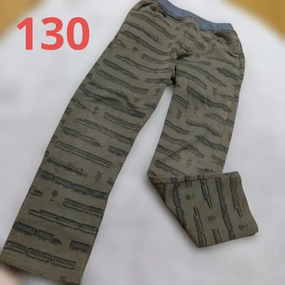 マザウェイズ 新幹線柄 ロングパンツ 長ズボン 130cm