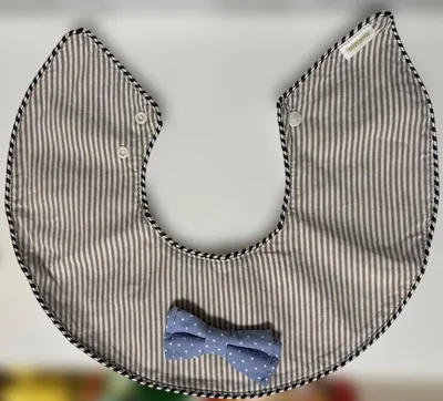【美品】MARLMARL マールマール スタイ ストライプ 蝶ネクタイ