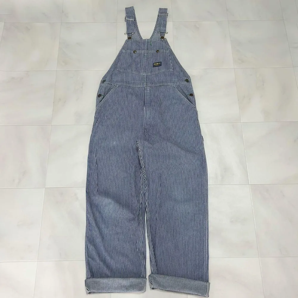 OSHKOSH オシュコシュ ヒッコリー オーバーオール USA製 36×31