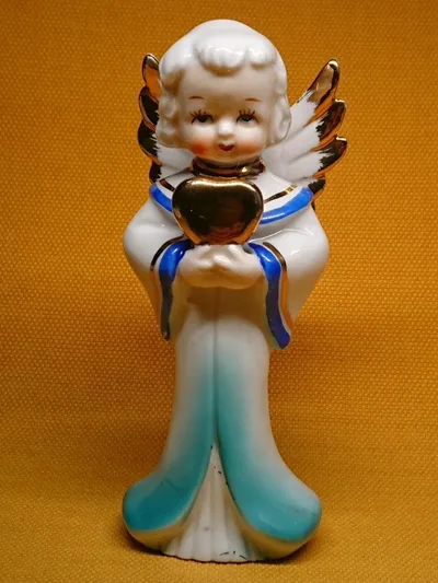 ビンテージ 人形 天使 陶器 置物 インテリア 工芸品 美術品 A2851