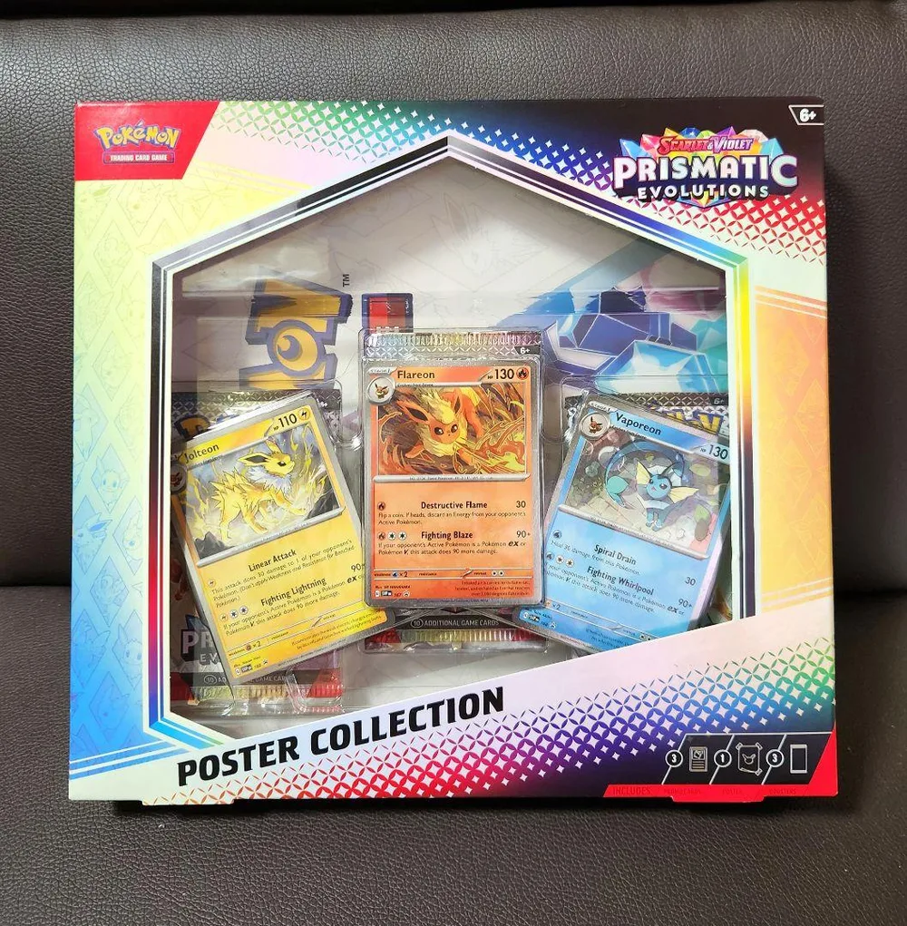 Pokemon ภาษาอังกฤษ เวอร์ชั่น Eevee Evolution ประเภท 3 ชิ้น โปรโมชั่น