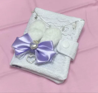ハンドメイド コレクトブック カバー うさ耳 パープル