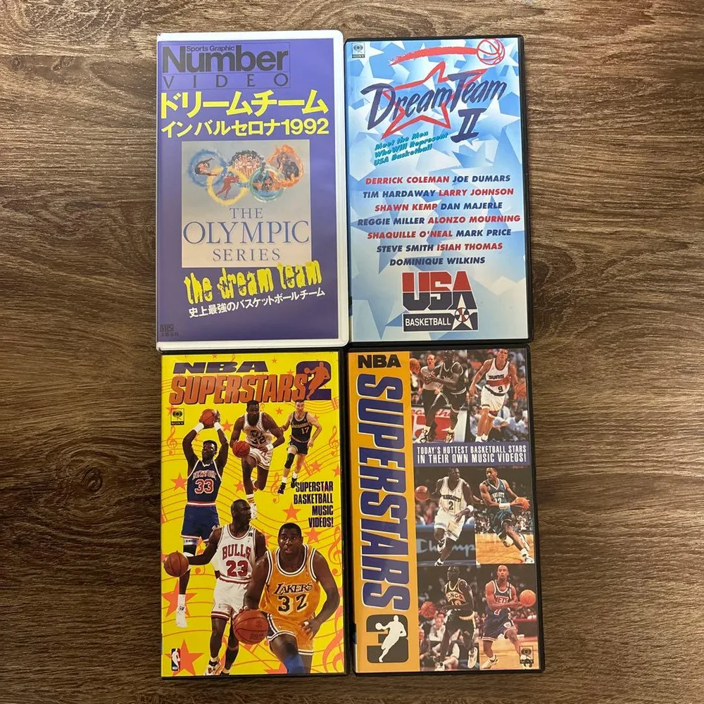 วิดีโอ VHS บาสเกตบอล NBA ชวนคิดถึง ชุด 4 รายการ