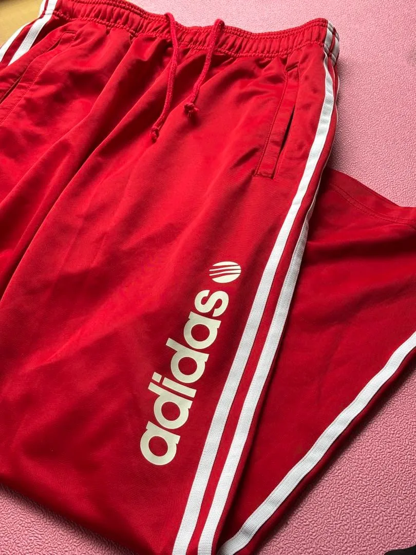 adidas メンズ トラックパンツ レッド