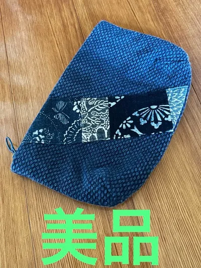 ✨作家 和柄 ⭐️ポーチ 藍染風 小物入れ 袋 ハンドメイド