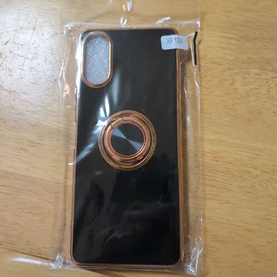 スマホケース XP 10VI用 リング付きブラック