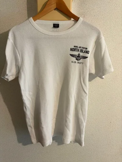 AVIREX ワッフル Tシャツ ホワイト サイズM