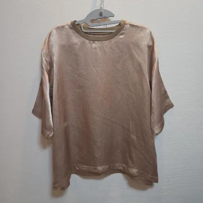 SALON adam et ropé 半袖ブラウス シャンパンゴールド