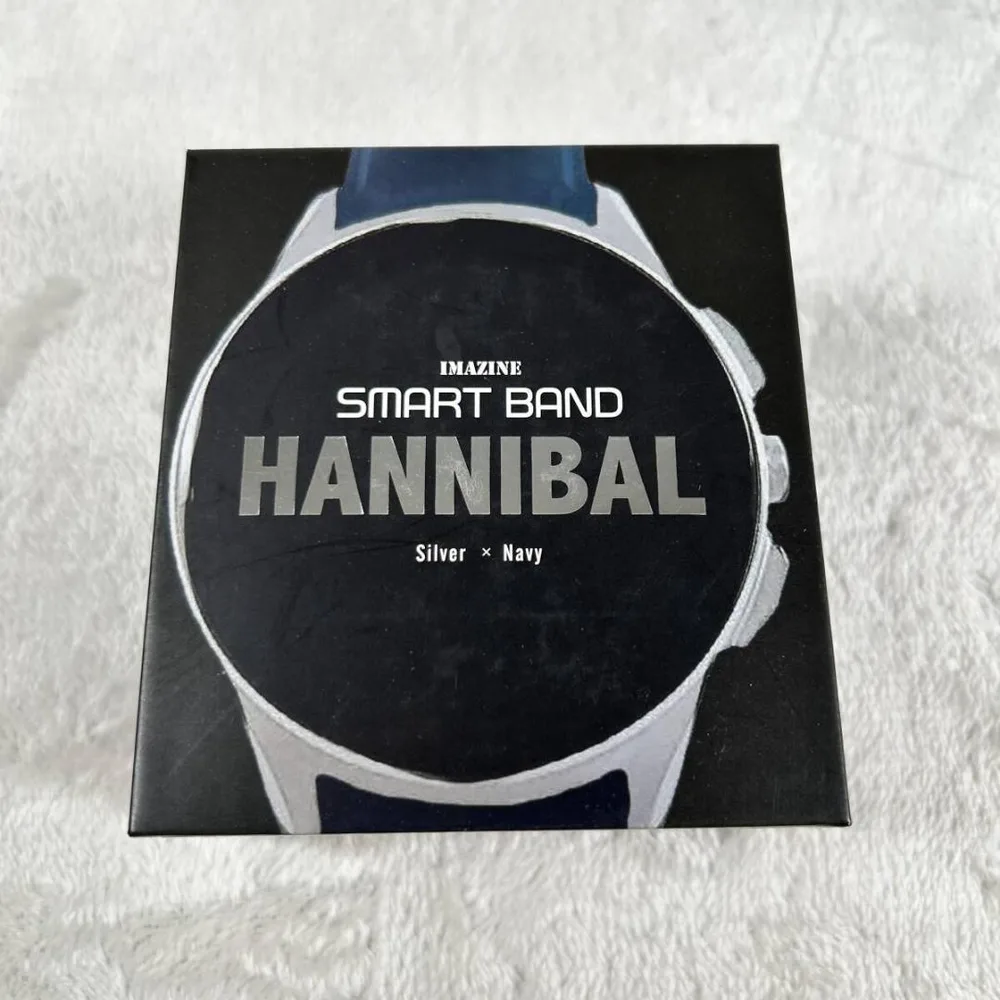 未使用 HANNIBALハンニバル SB40 スマートウォッチ シルバーネイビー
