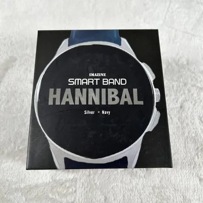 未使用 HANNIBALハンニバル SB40 スマートウォッチ シルバーネイビー
