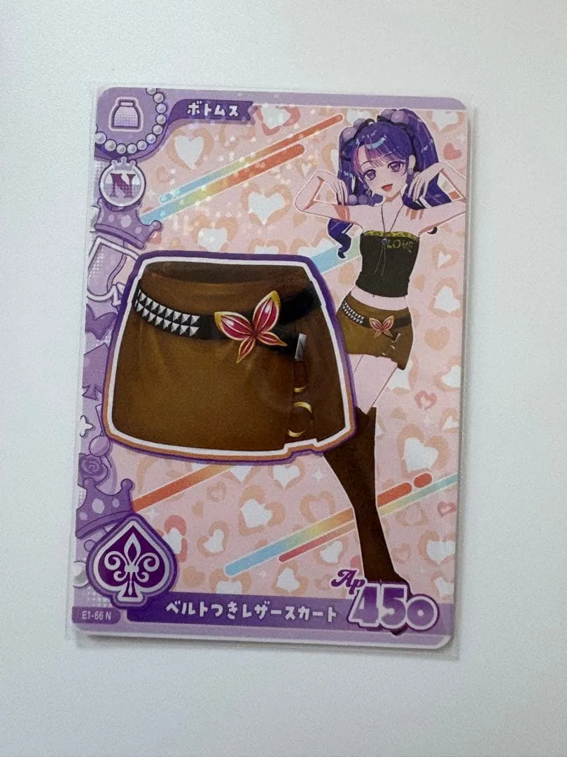 アイカツ ベルトつきレザースカート カード