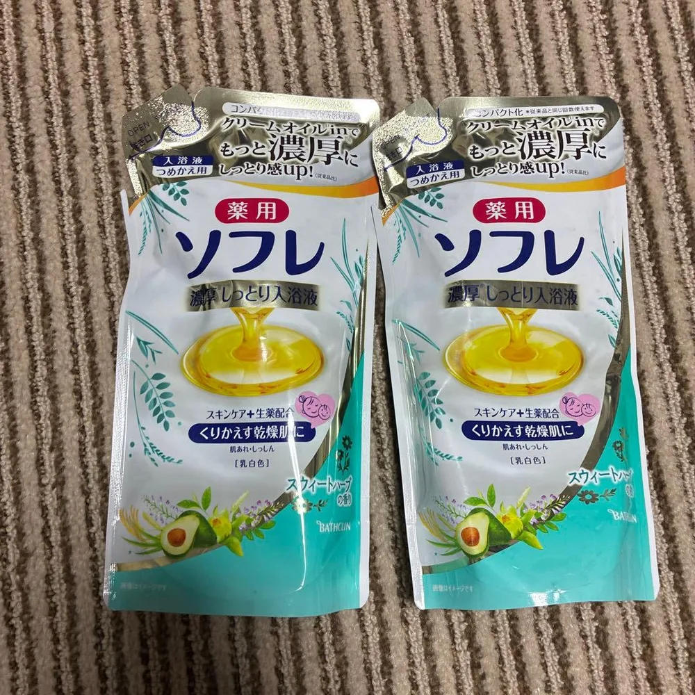 薬用ソフレ 濃厚しっとり入浴液 クリームオイルin 高保湿 密着ベール